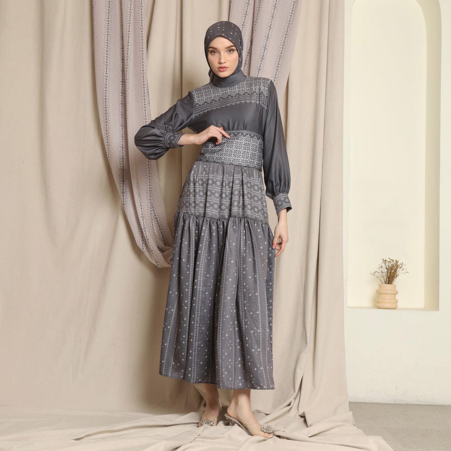 Chanté - Kaylani Dress in Charcoal