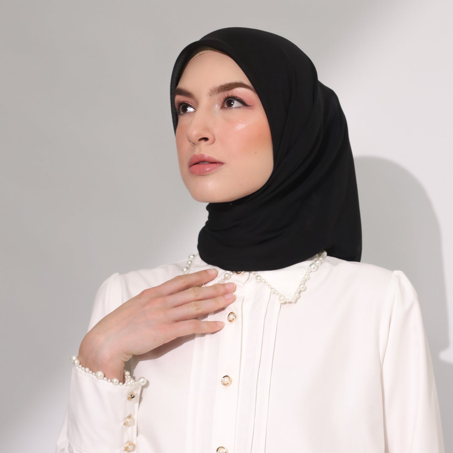 Bundle 1 - Loretta Dress in Black & Evalia Plain Scarf