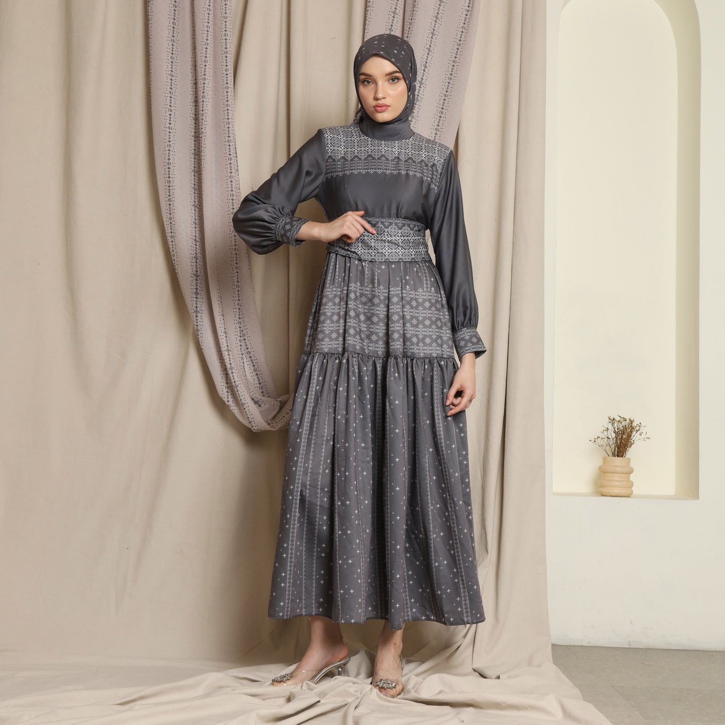 Chanté - Kaylani Dress in Charcoal