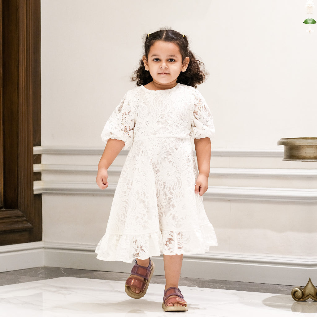Chanté - Acadia Girl Dress in Broken White
