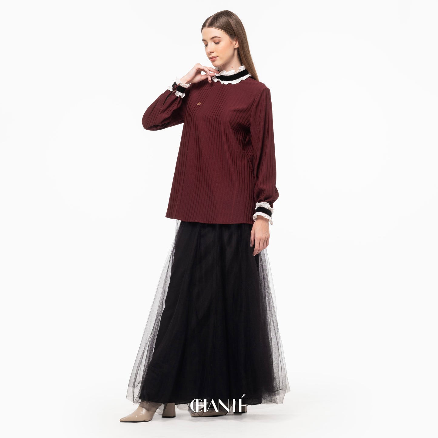 Chanté - Claire Blouse in Maroon