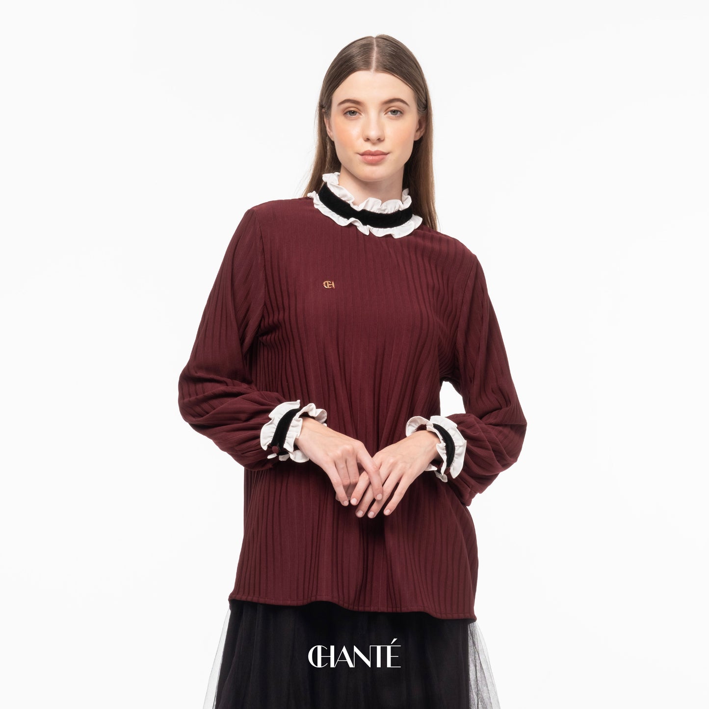Chanté - Claire Blouse in Maroon