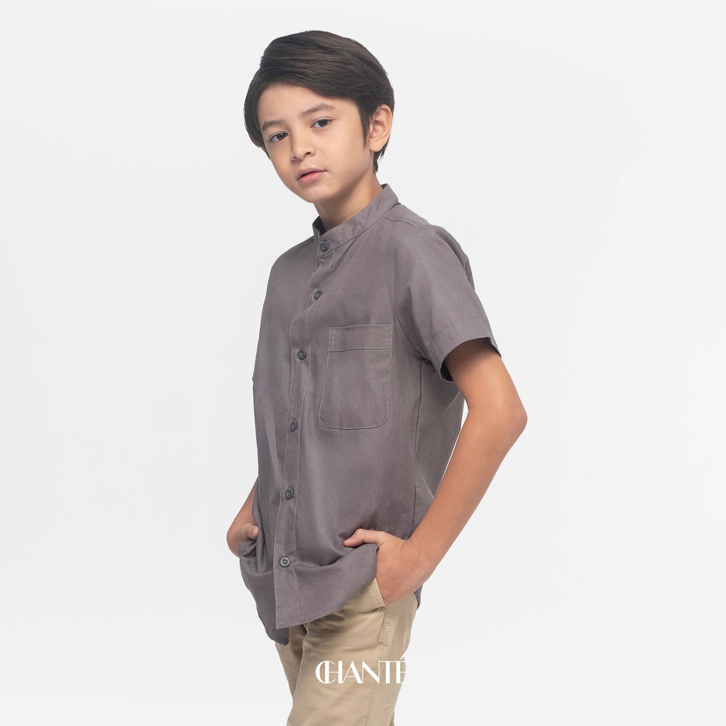 Chanté - Amal Boy Shirt in Grey
