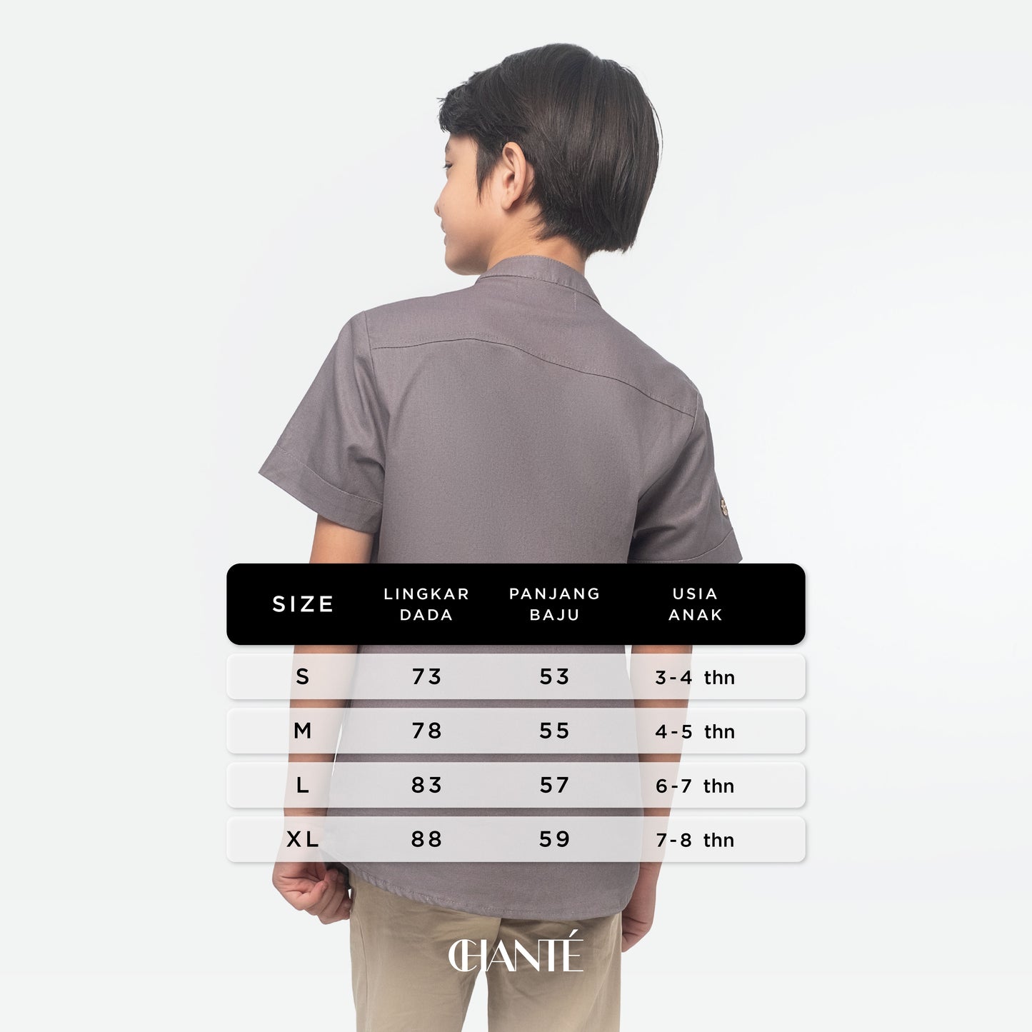 Chanté - Amal Boy Shirt in Grey