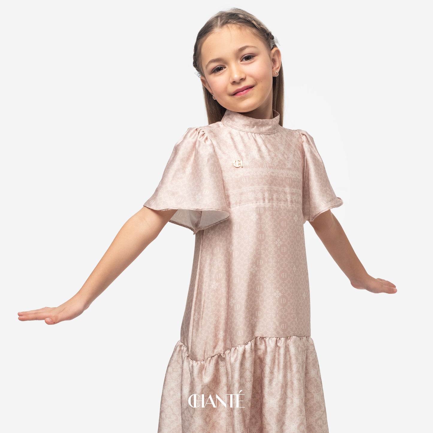 Chanté - Dalia Girl Dress in Almond
