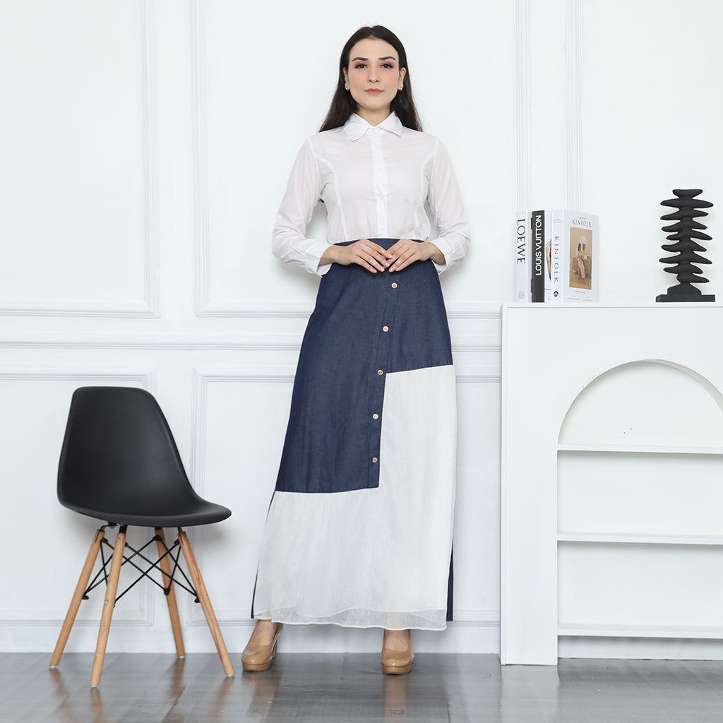 Chanté - Cara Skirt in Denim White