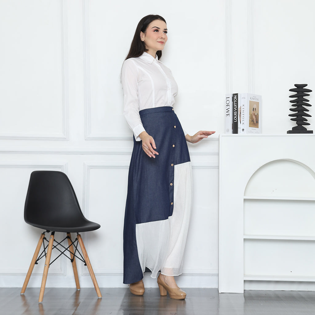 Chanté - Cara Skirt in Denim White