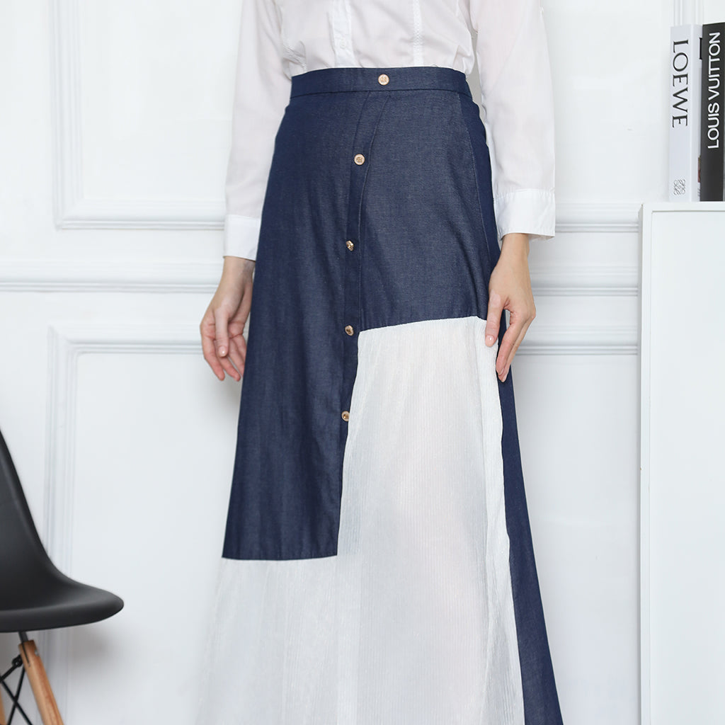 Chanté - Cara Skirt in Denim White