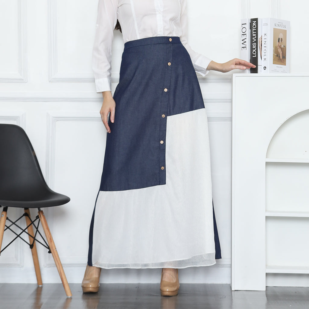 Chanté - Cara Skirt in Denim White