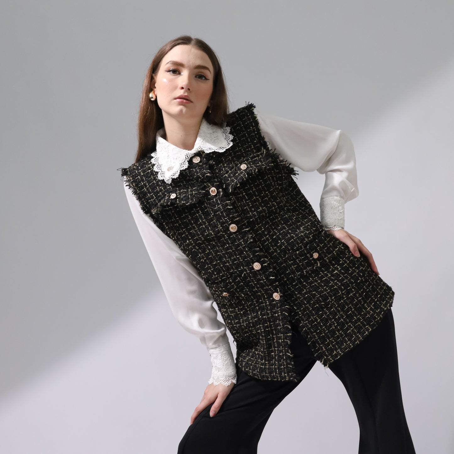 Chanté - Dixie Vest in Black