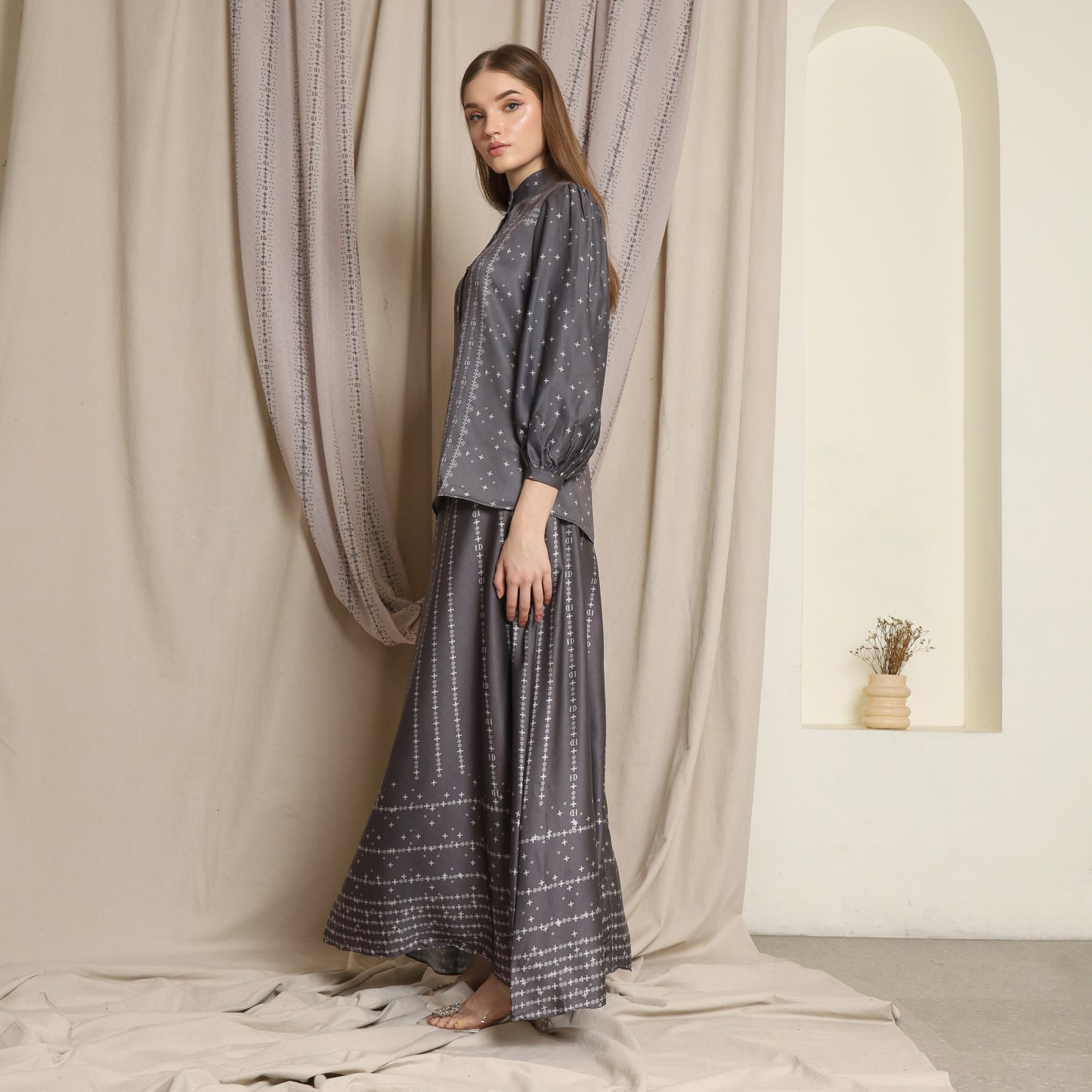 Bundle 2 - Kezia Blouse & Keira Skirt in Charcoal