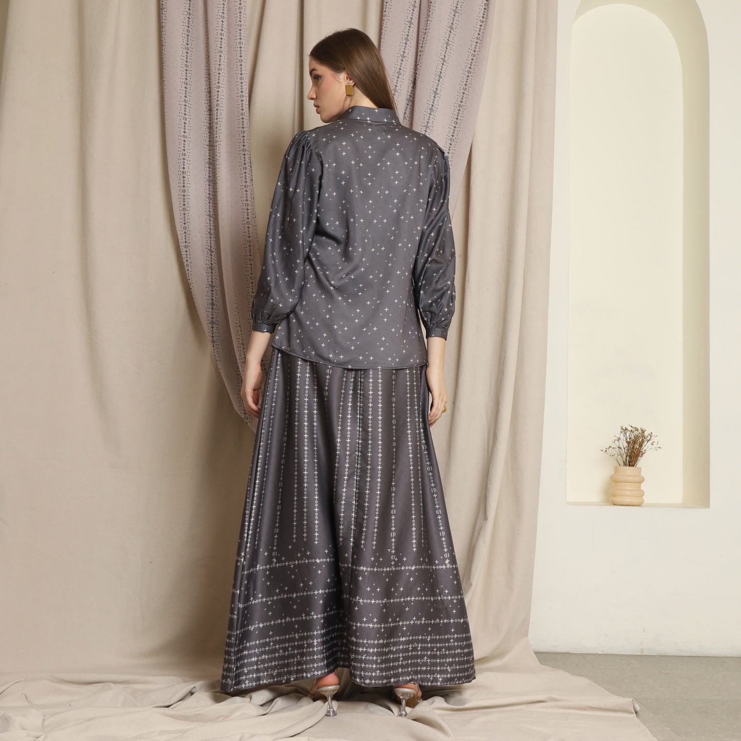 Bundle 2 - Kezia Blouse & Keira Skirt in Charcoal