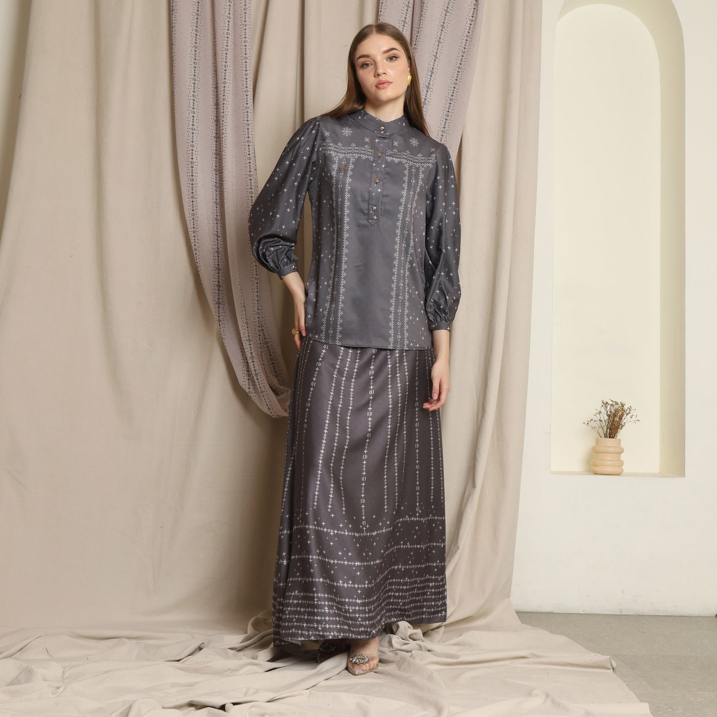 Bundle 2 - Kezia Blouse & Keira Skirt in Charcoal