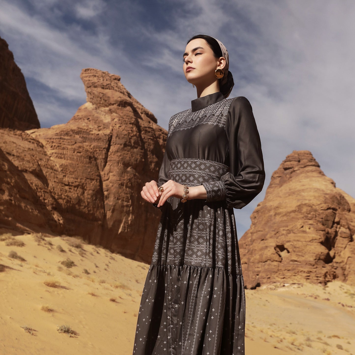 Chanté - Kaylani Dress in Charcoal