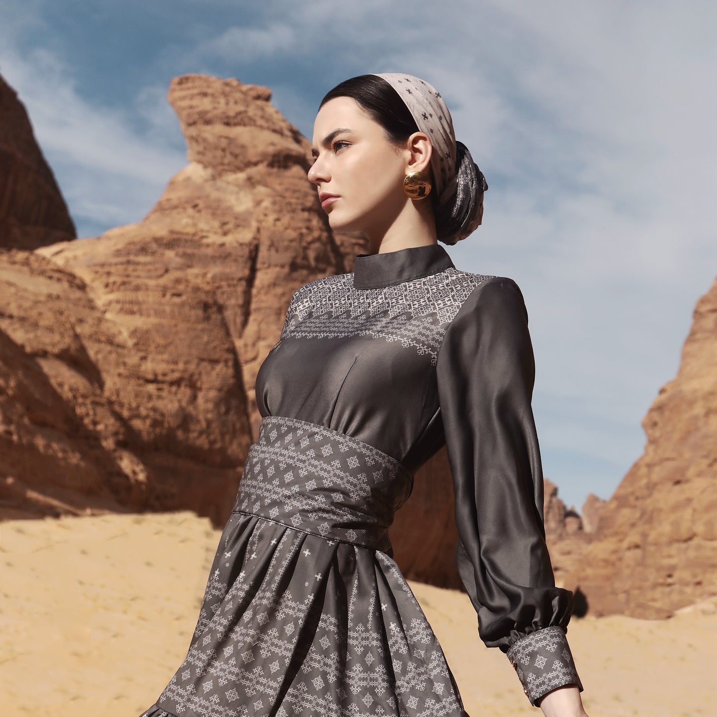 Chanté - Kaylani Dress in Charcoal
