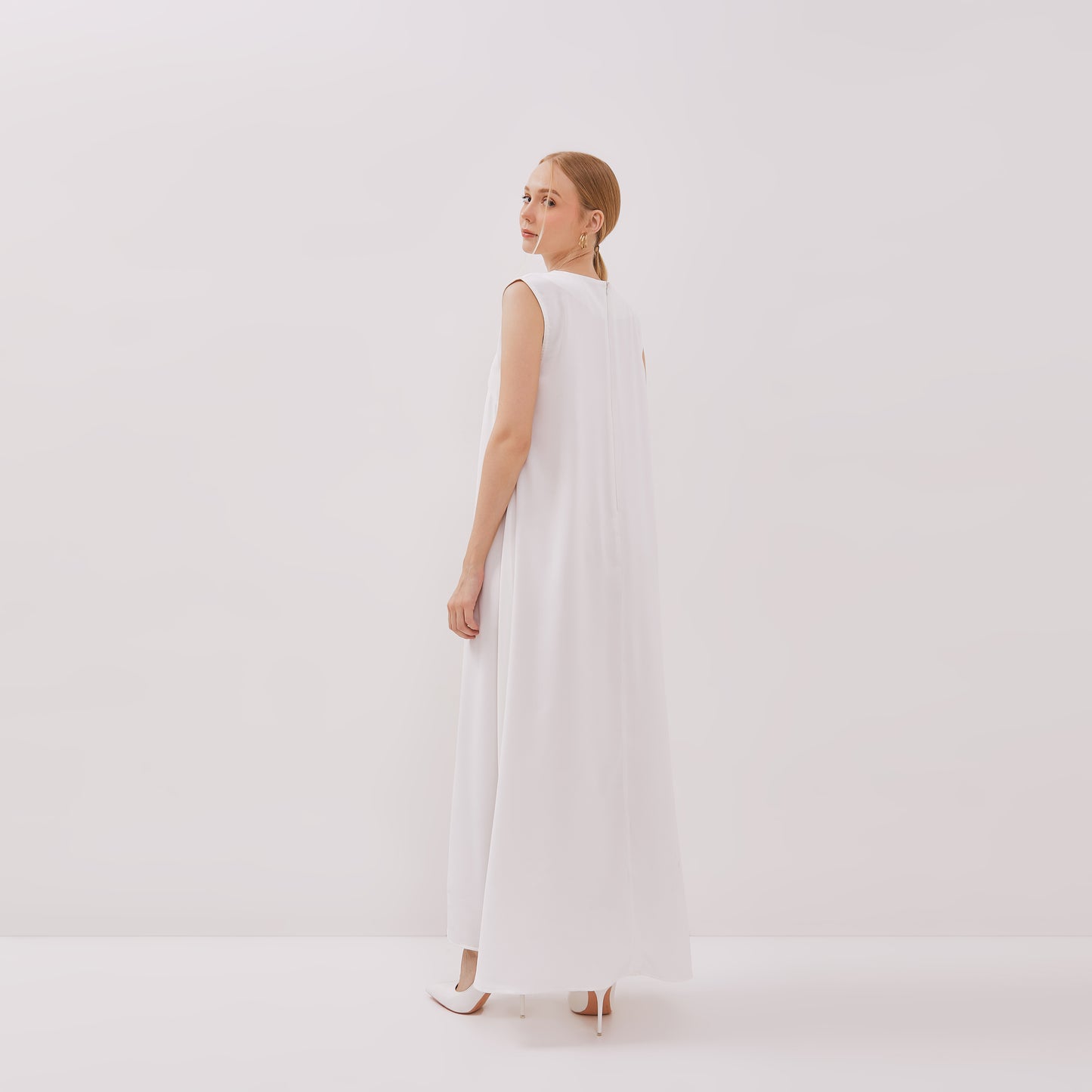 Bundle 2 - Haya Abaya & Haura Inner Dress in Off White