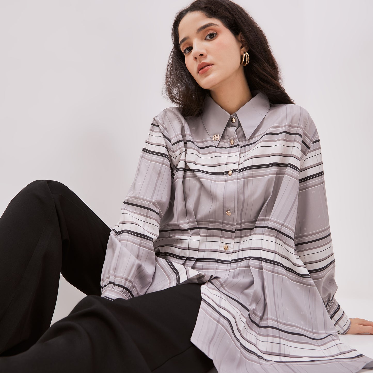 Chanté - Joelle Shirt in Grey