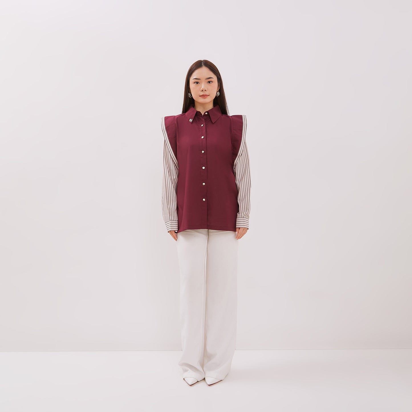 Chanté - Giana Shirt in Maroon