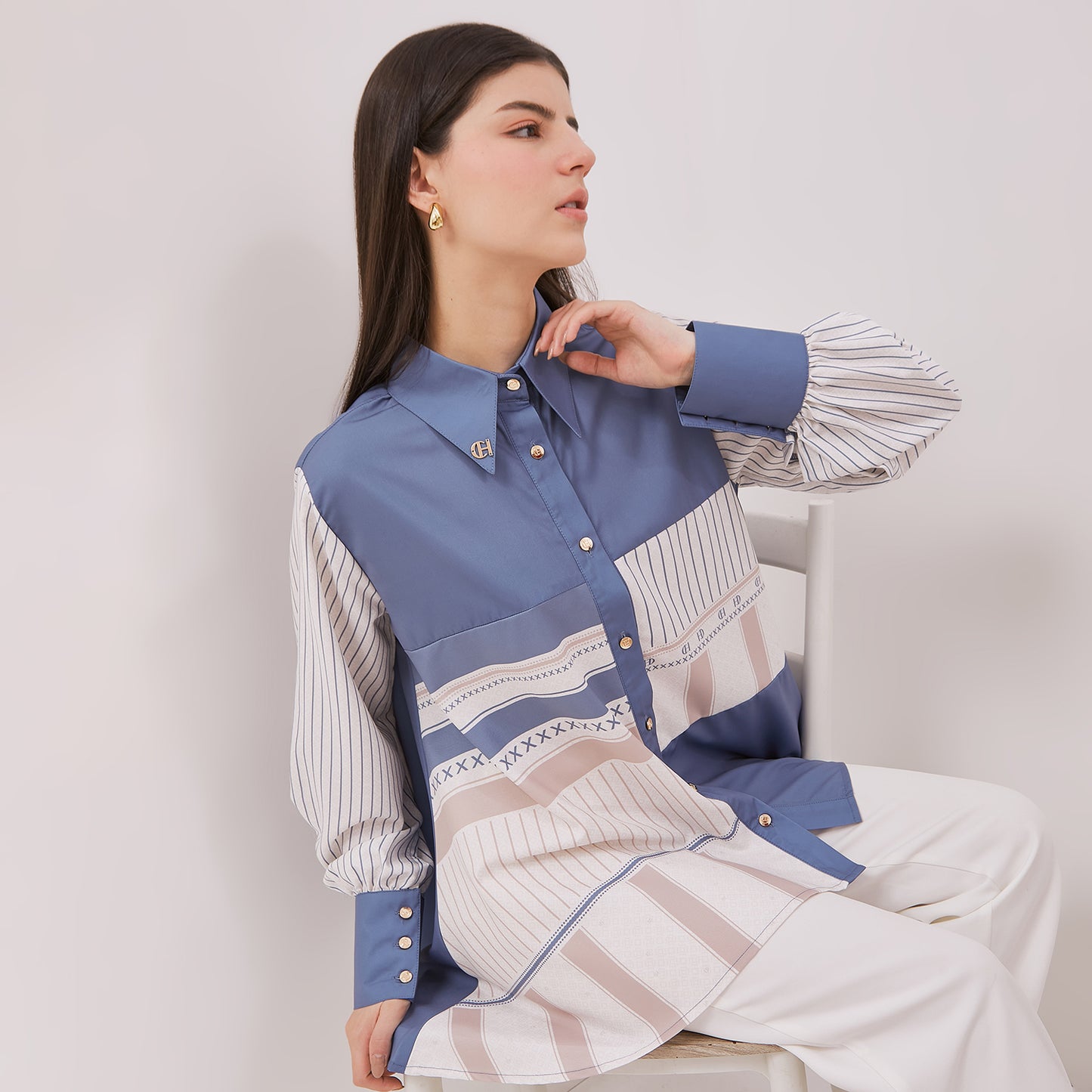 Chanté - Gilly Shirt in Pastel Blue