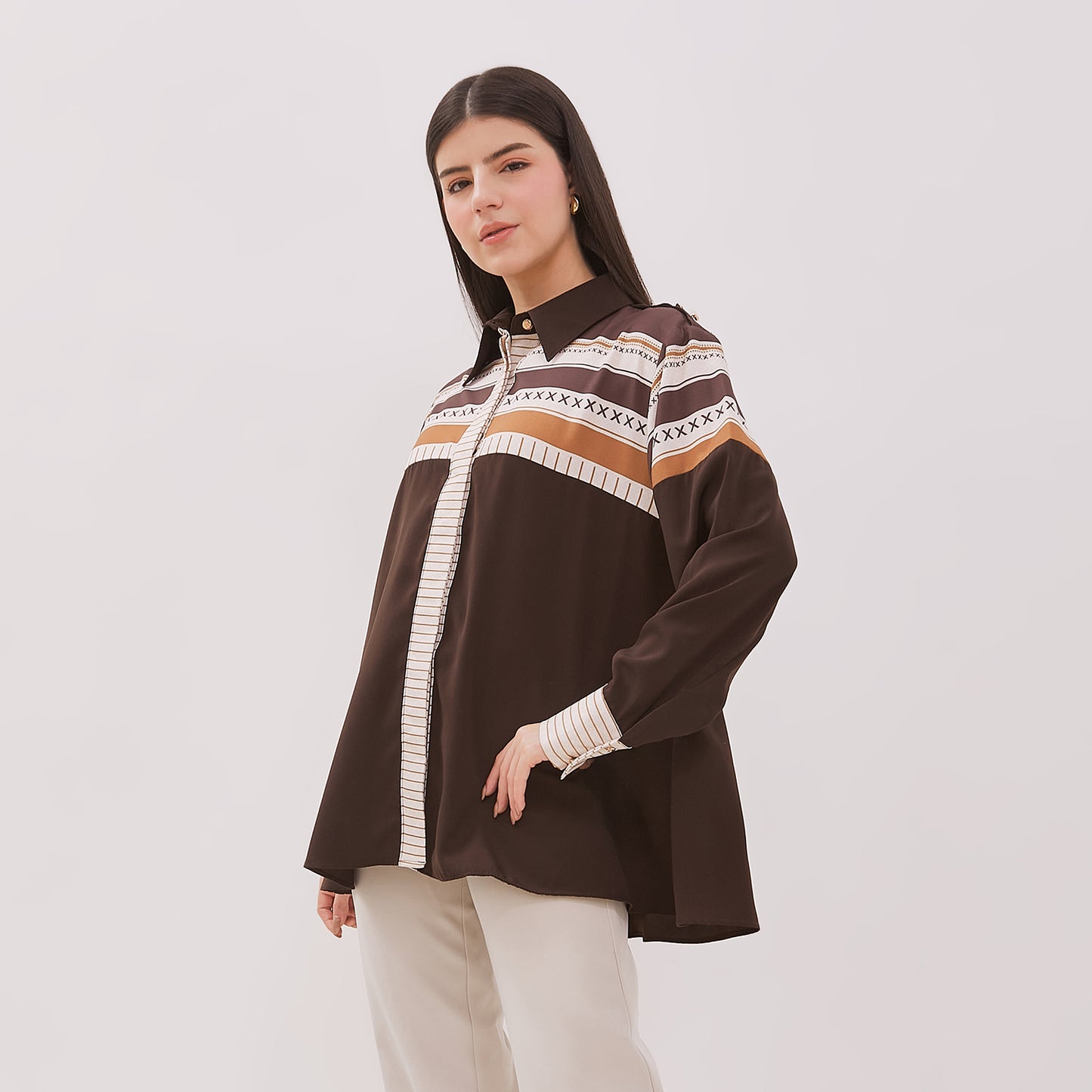 Chanté - Galla Shirt in Dark Choco