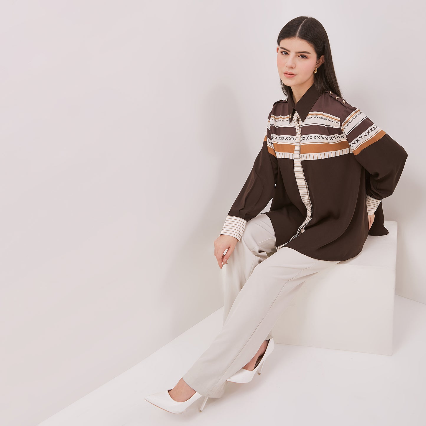 Chanté - Galla Shirt in Dark Choco