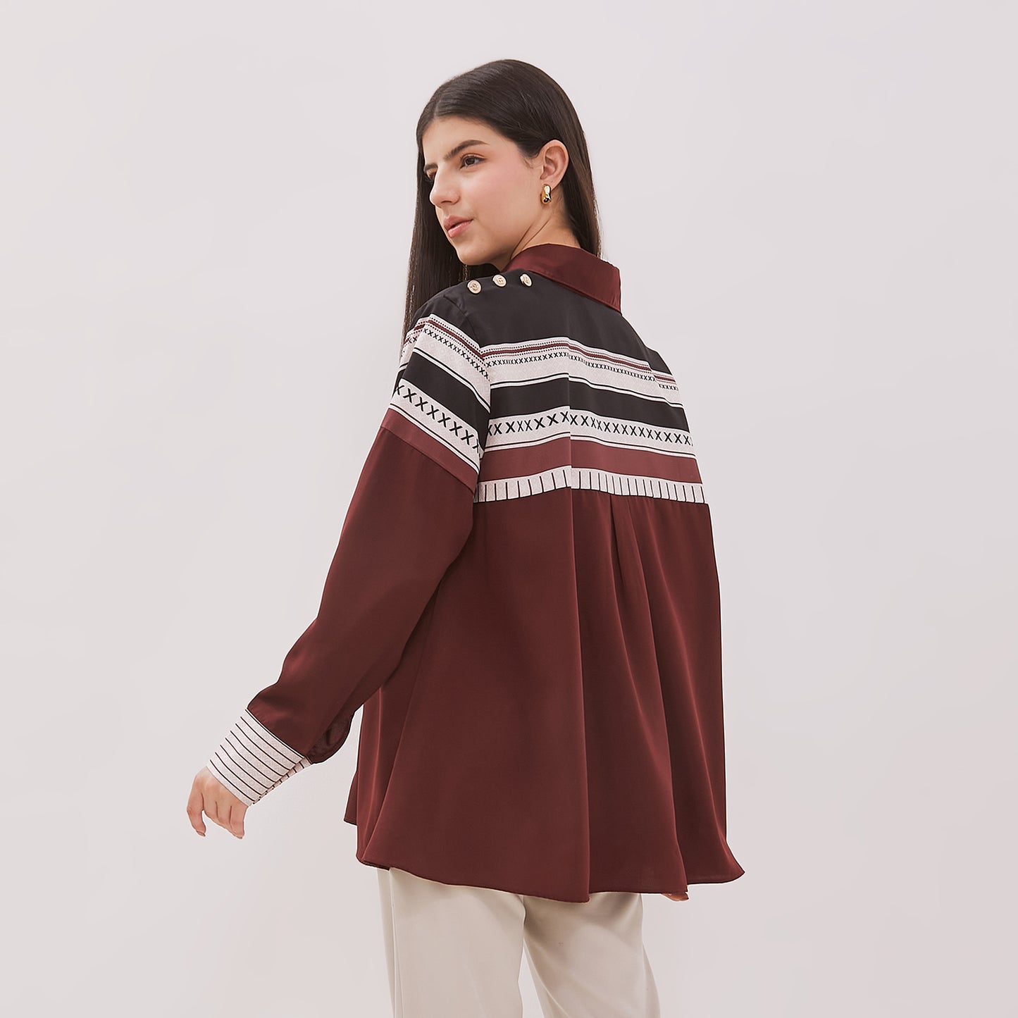 Chanté - Galla Shirt in Maroon