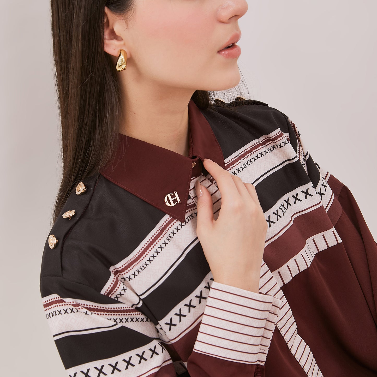 Chanté - Galla Shirt in Maroon