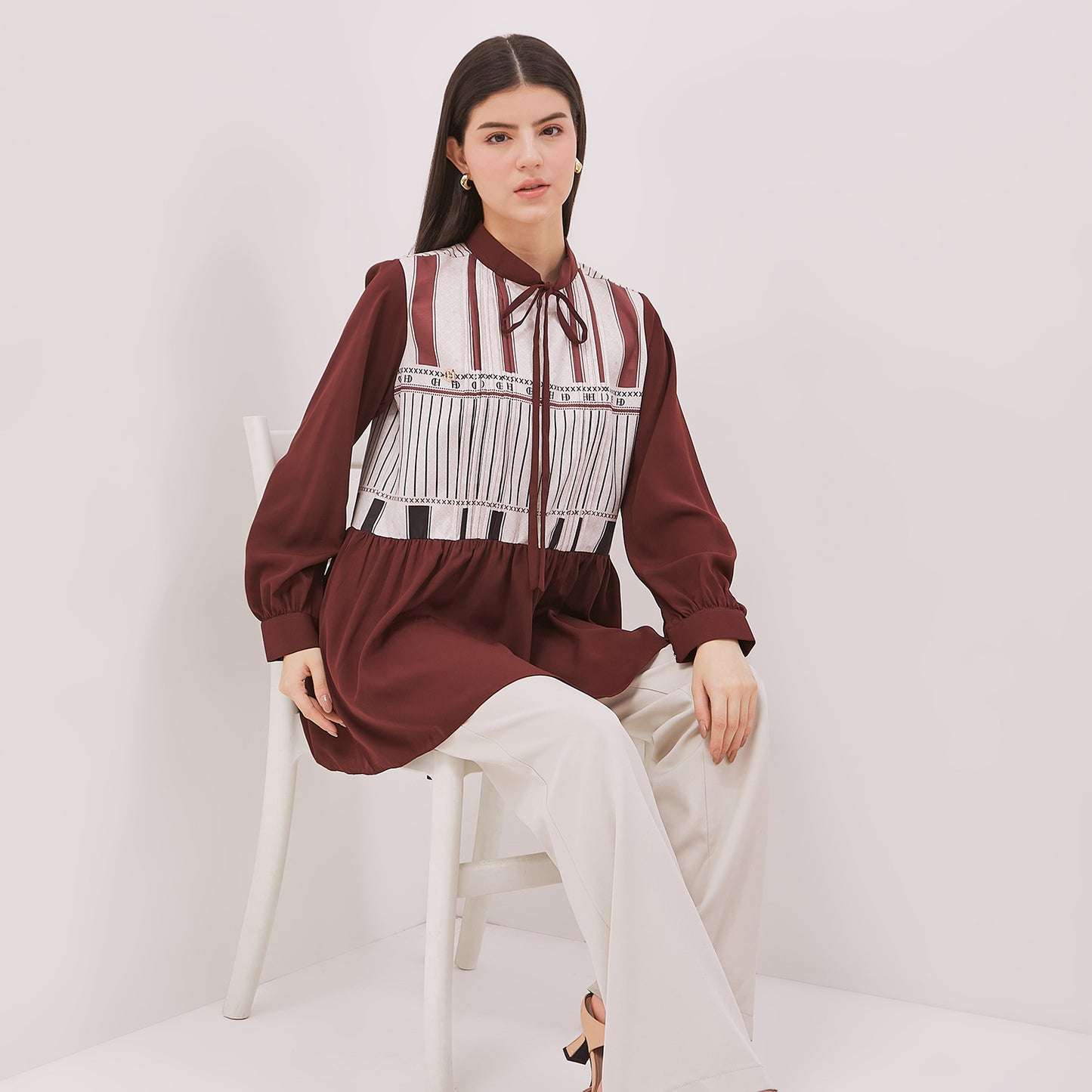 Chanté - Giselle Tunic in Maroon