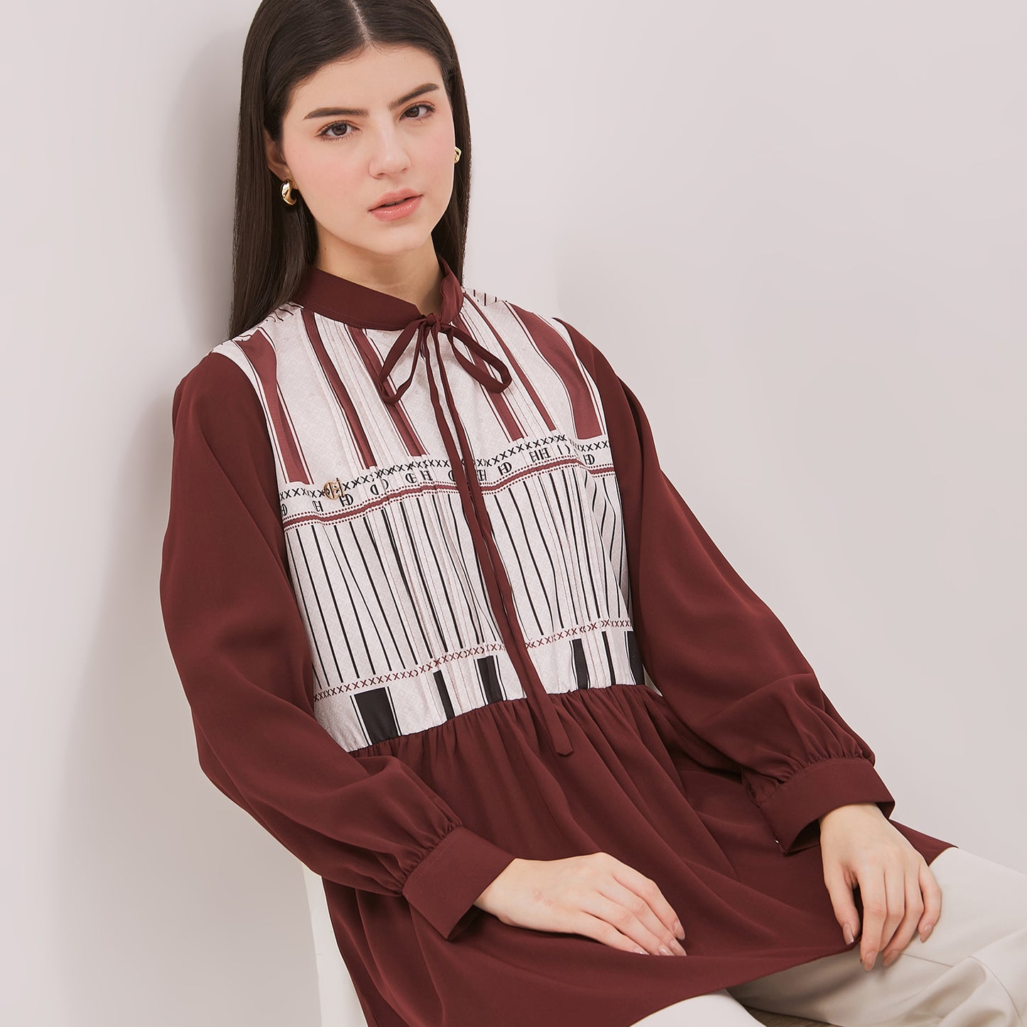 Chanté - Giselle Tunic in Maroon