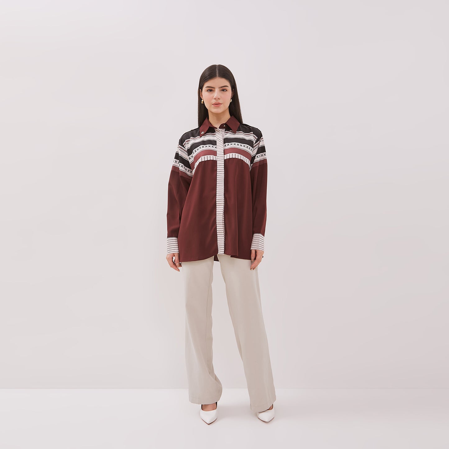 Chanté - Galla Shirt in Maroon
