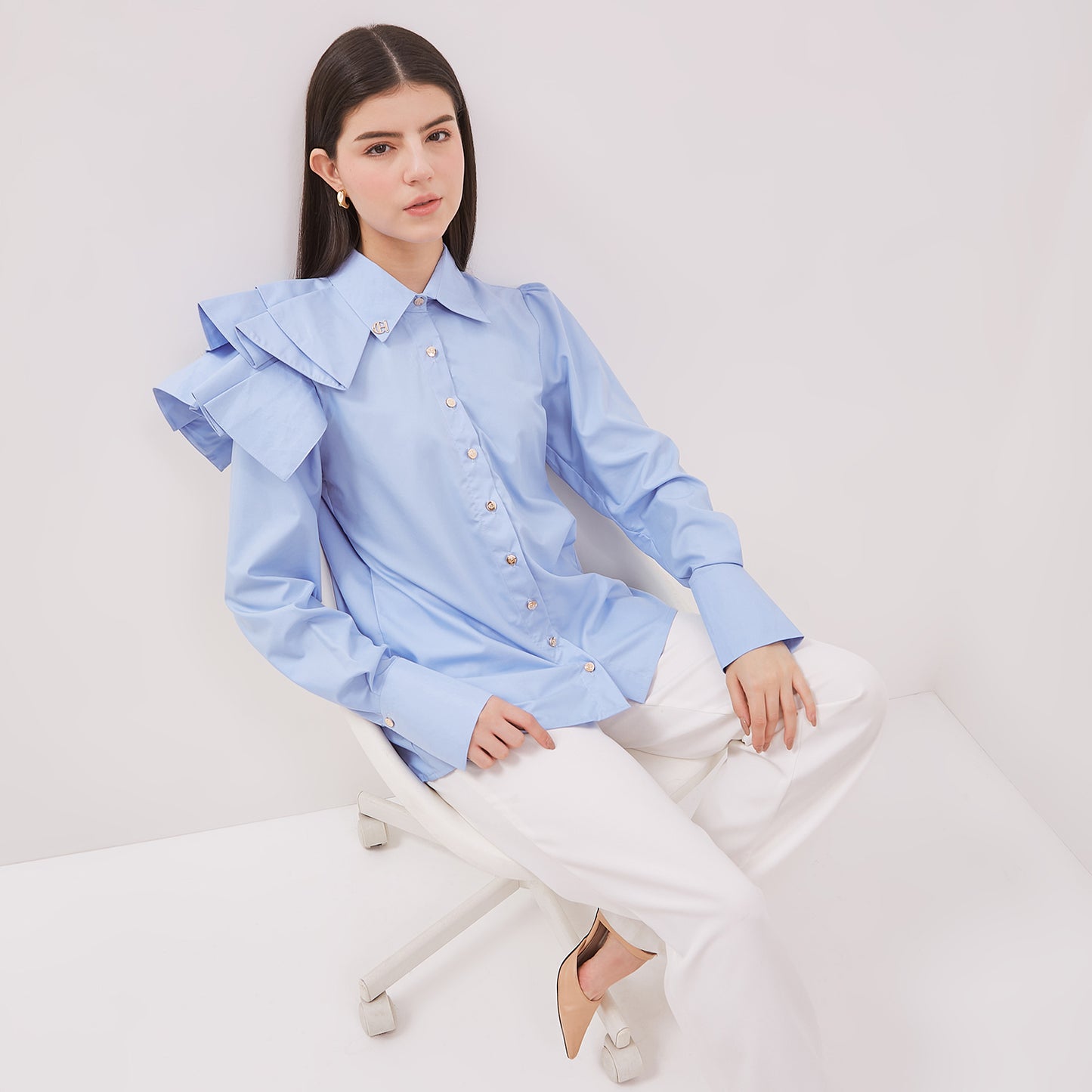 Chanté - Elaina Shirt in Baby Blue