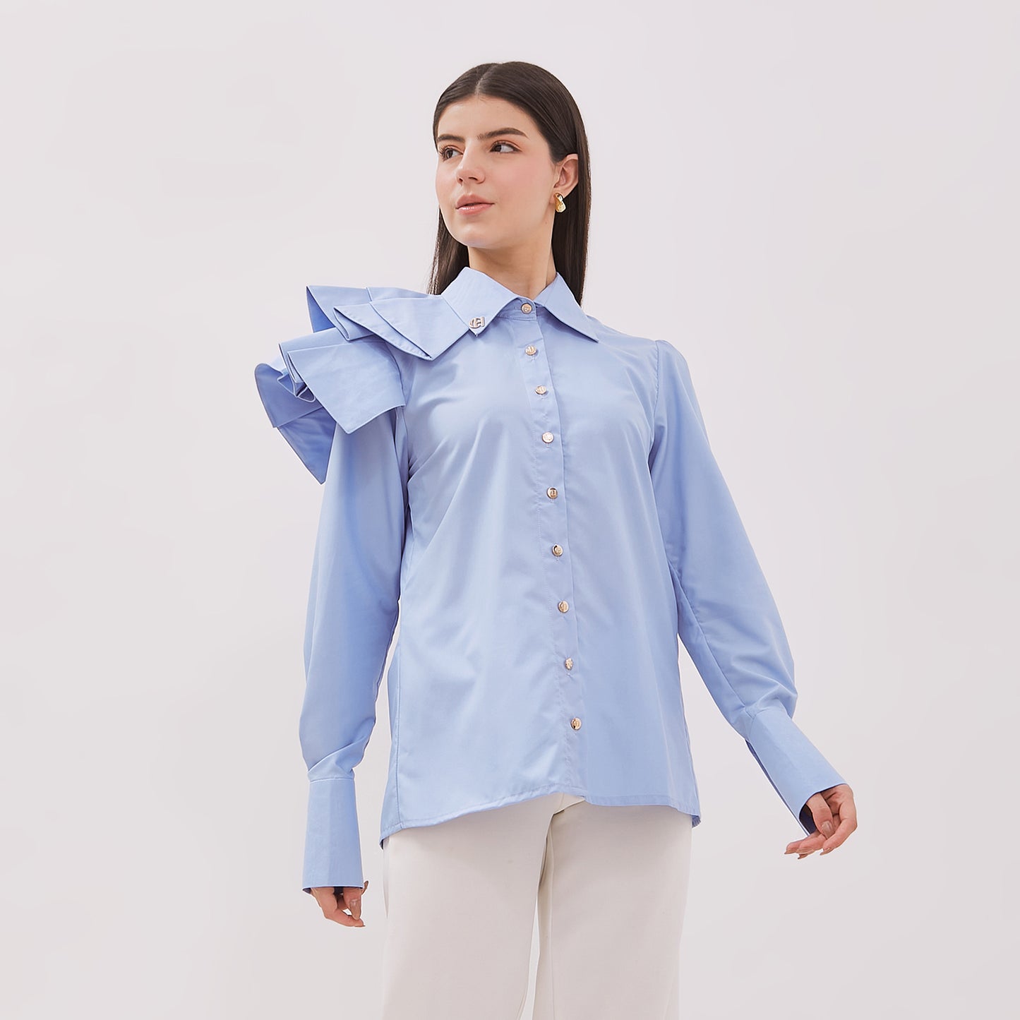 Chanté - Elaina Shirt in Baby Blue