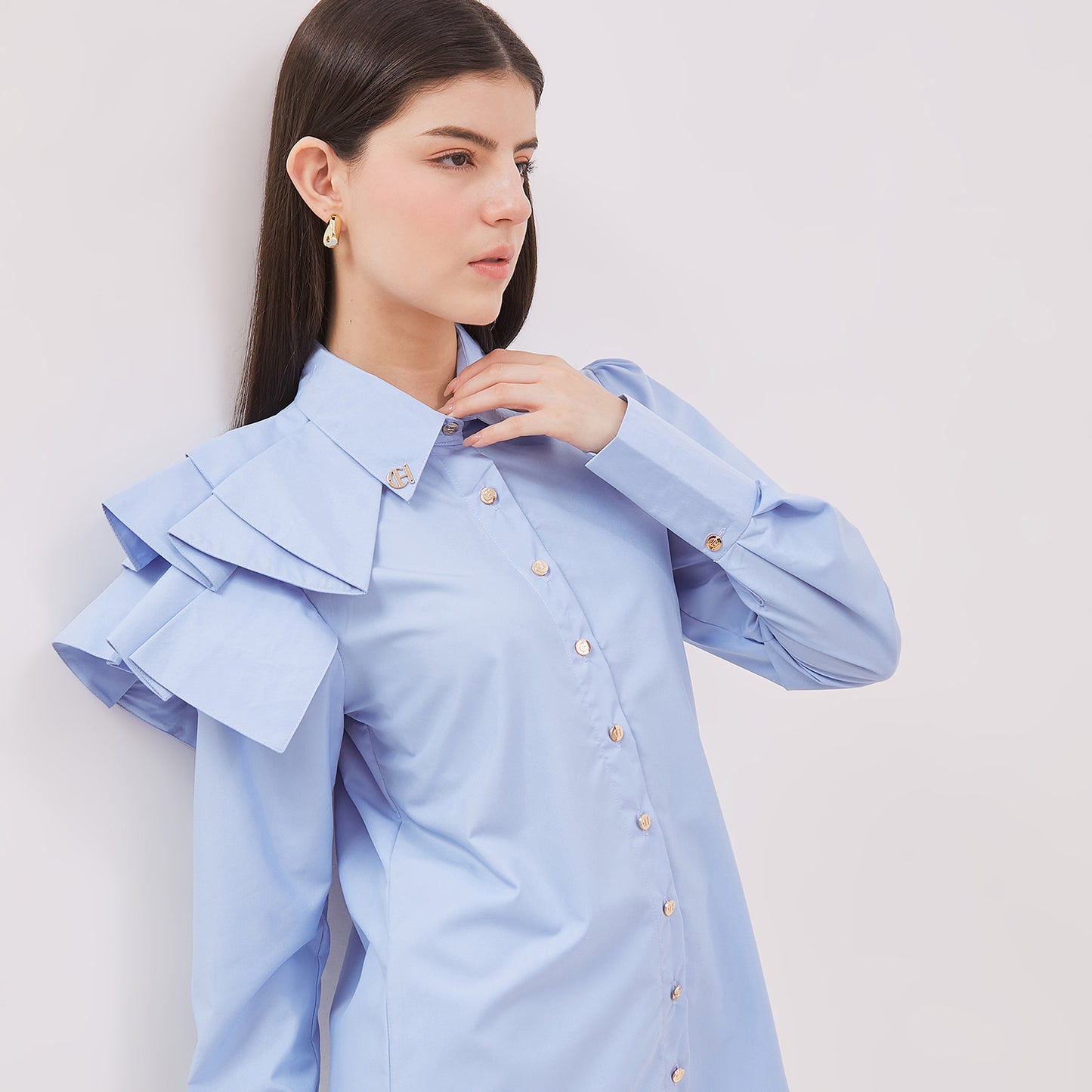 Chanté - Elaina Shirt in Baby Blue