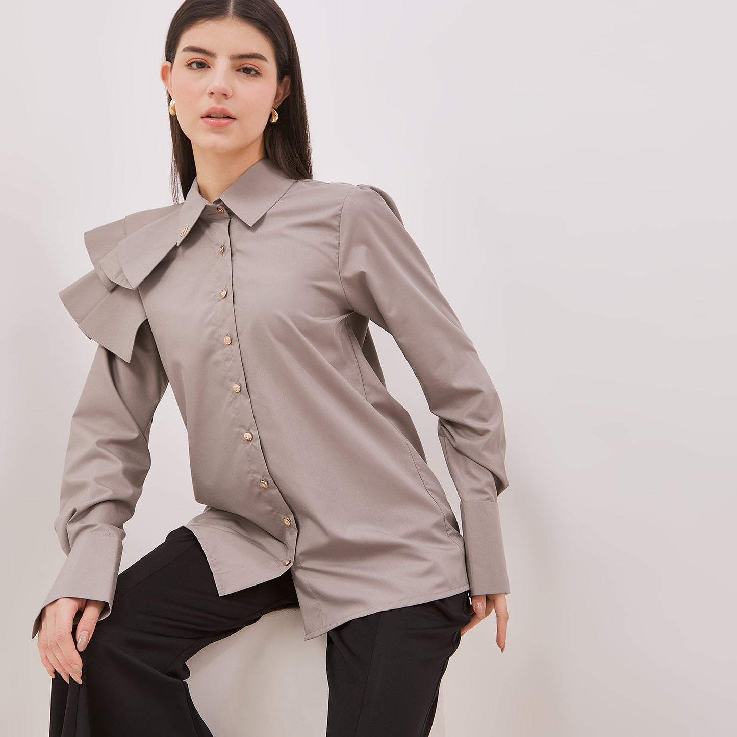 Chanté - Elaina Shirt in Grey