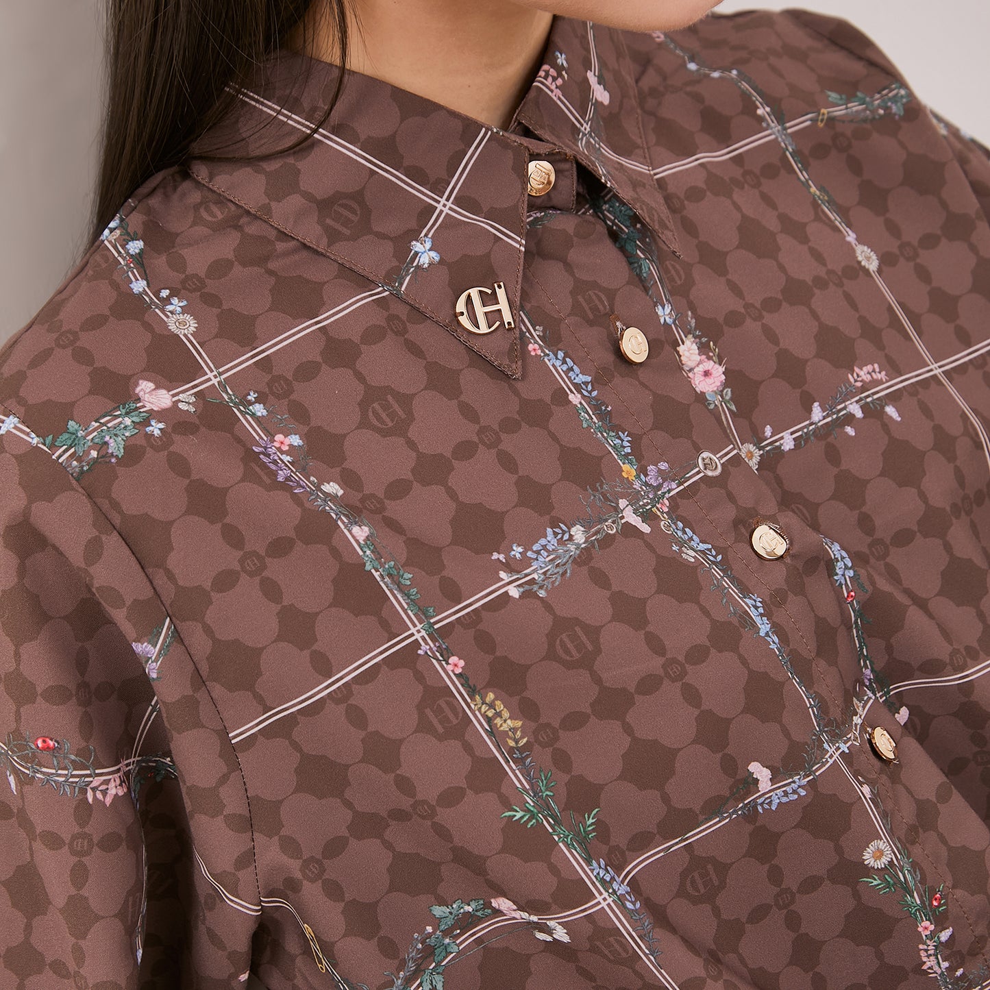 Chanté - Hadia Shirt in Dark Choco