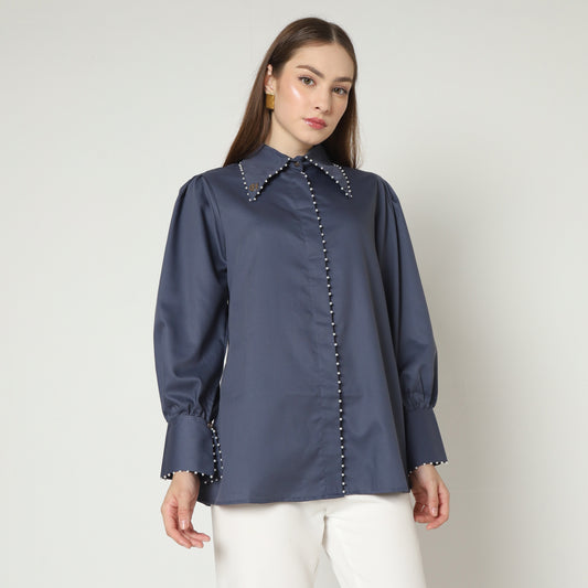 Chanté - Isela Shirt in Ash Blue