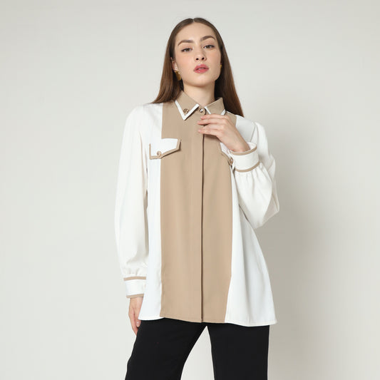 Chanté - Herina Shirt in Ivory Sand