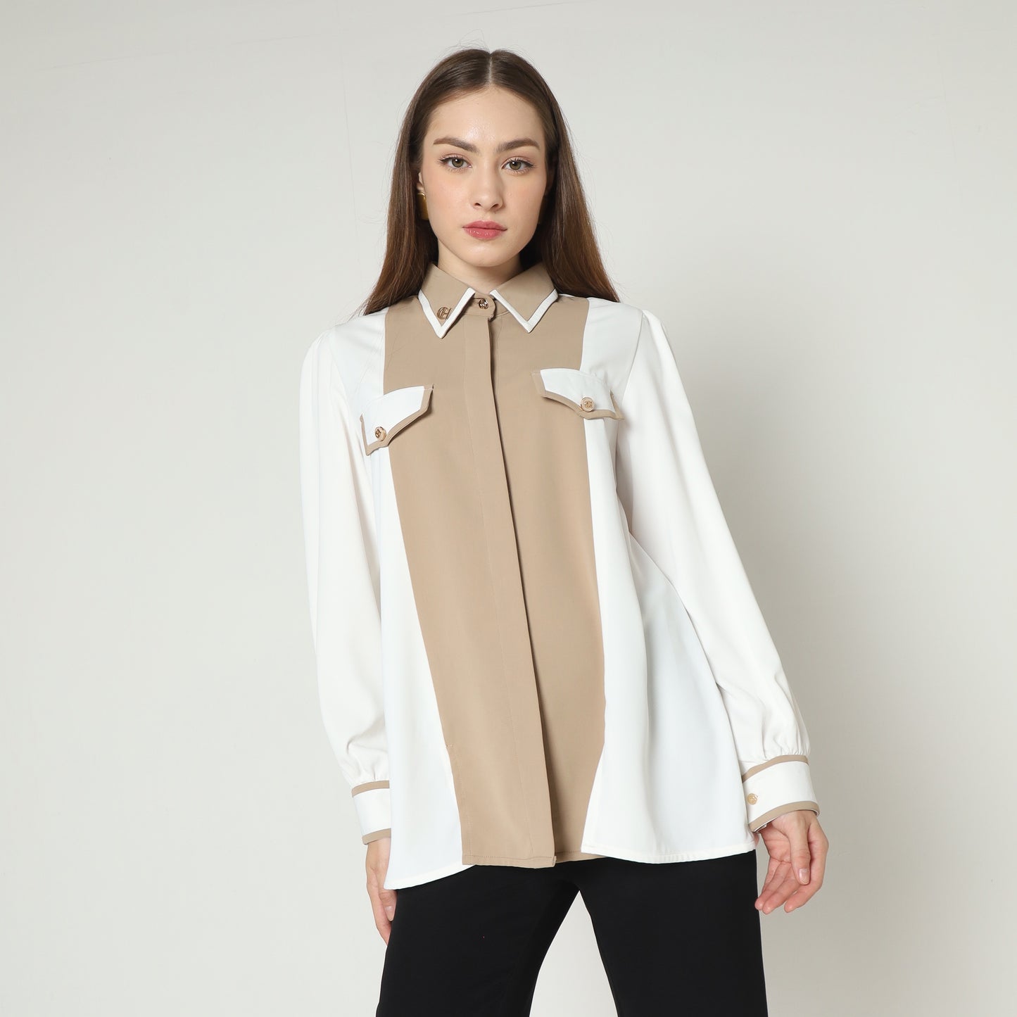 Chanté - Herina Shirt in Ivory Sand