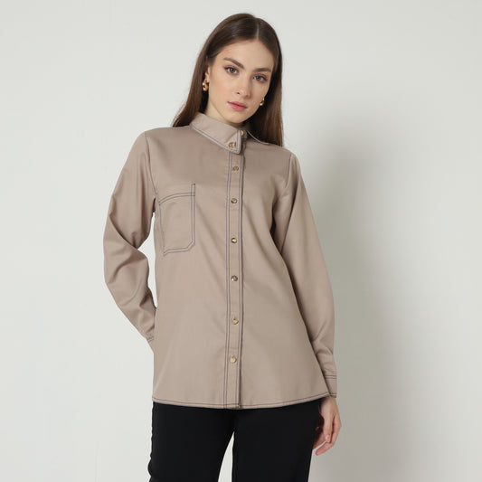 Chanté - Ivanka Shirt in Taupe