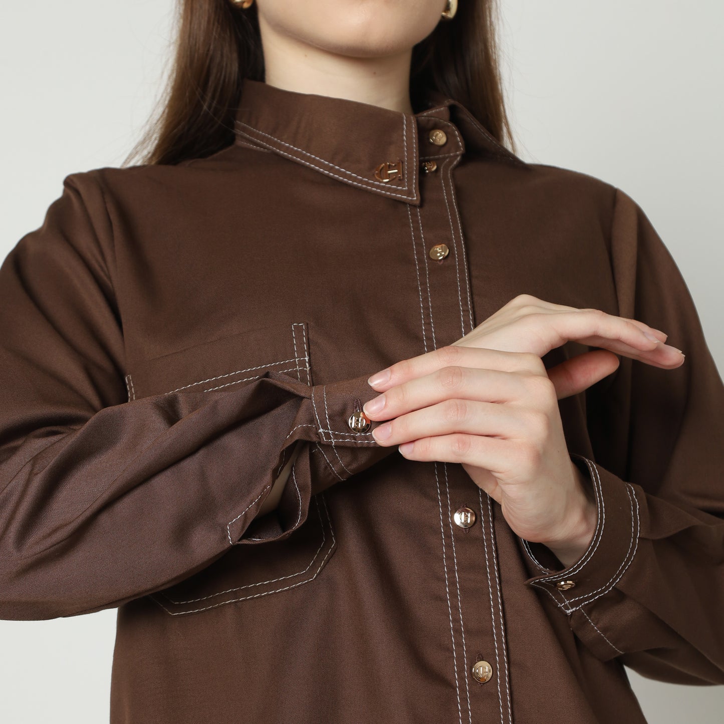 Chanté - Ivanka Shirt in Coffee