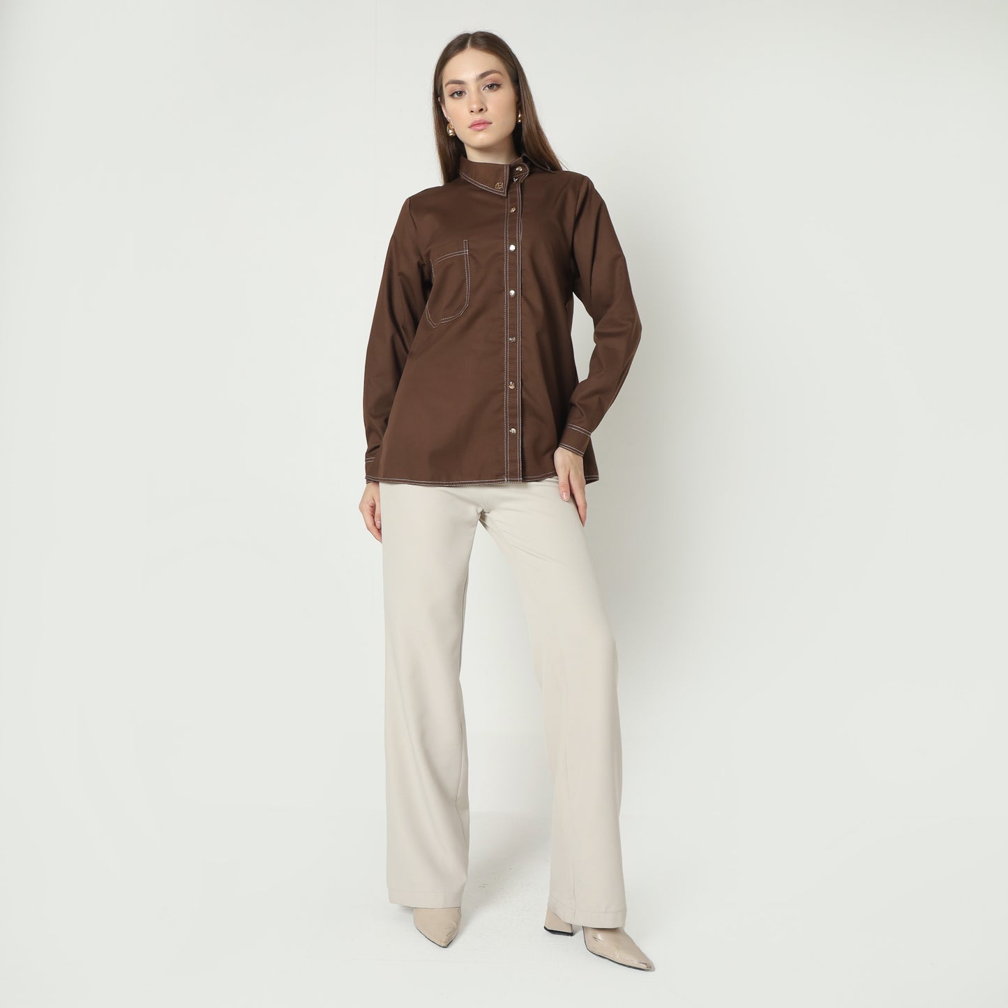 Chanté - Ivanka Shirt in Coffee