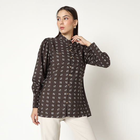Chanté - Mila Shirt in Dark Choco