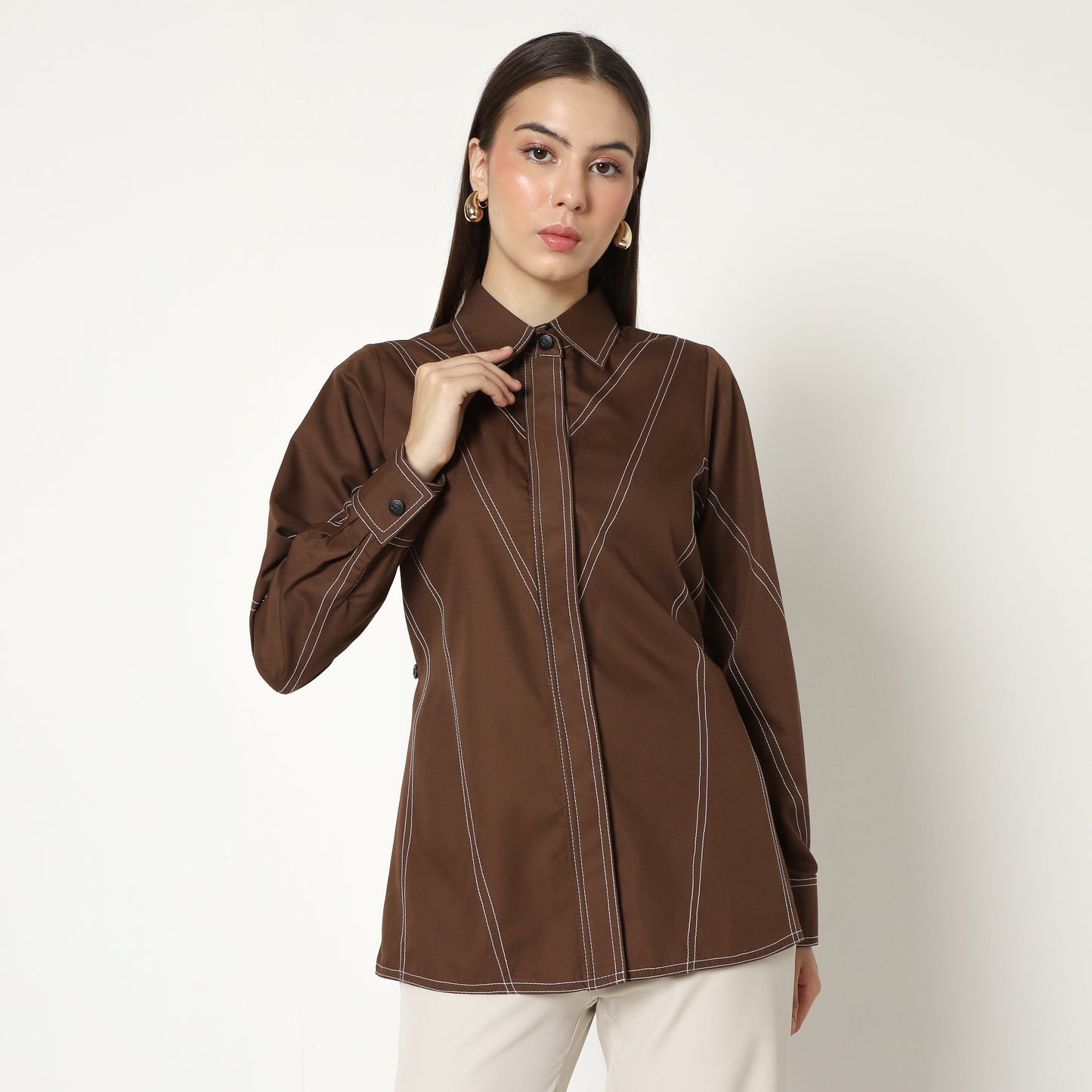 Chanté - Margo Shirt in Dark Choco