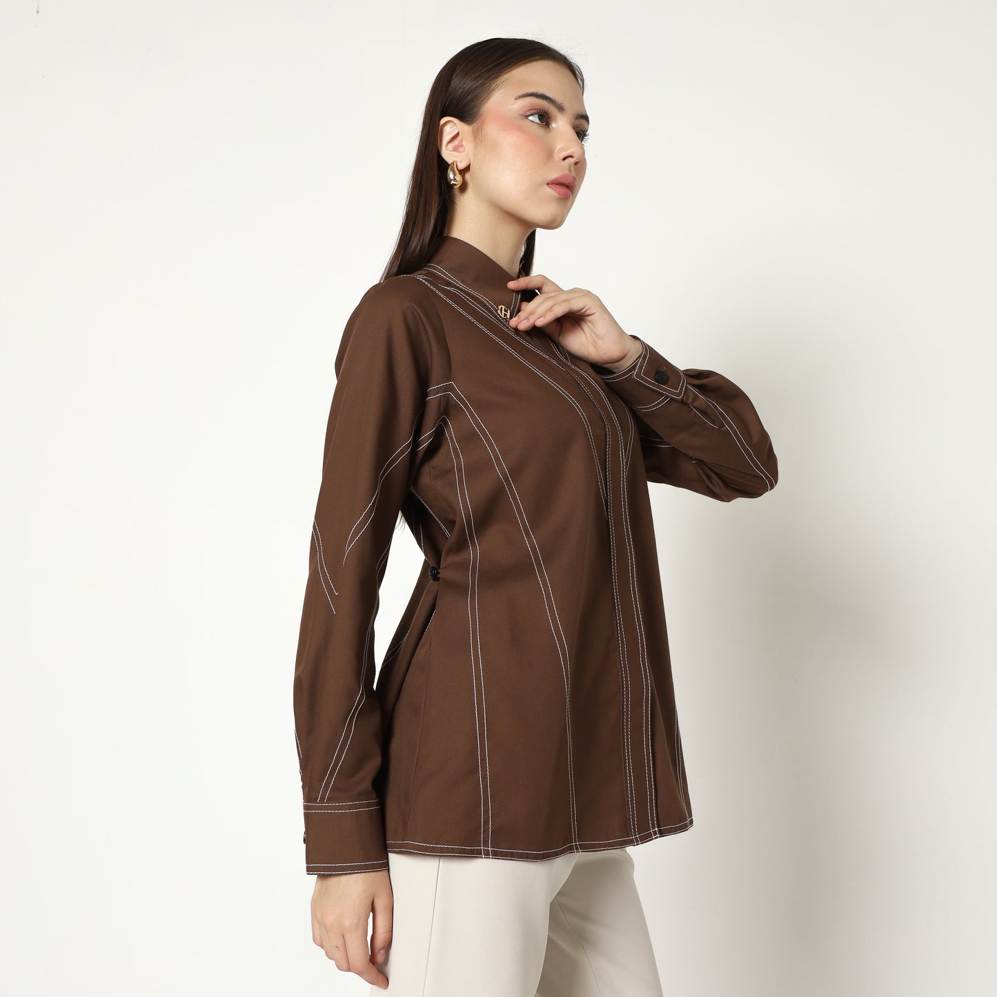 Chanté - Margo Shirt in Dark Choco