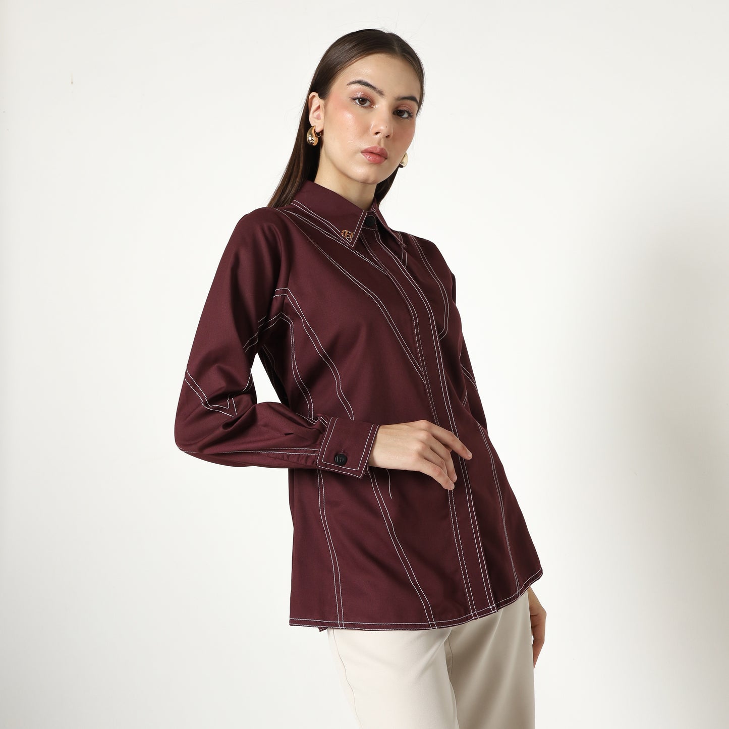 Chanté - Margo Shirt in Mahogany