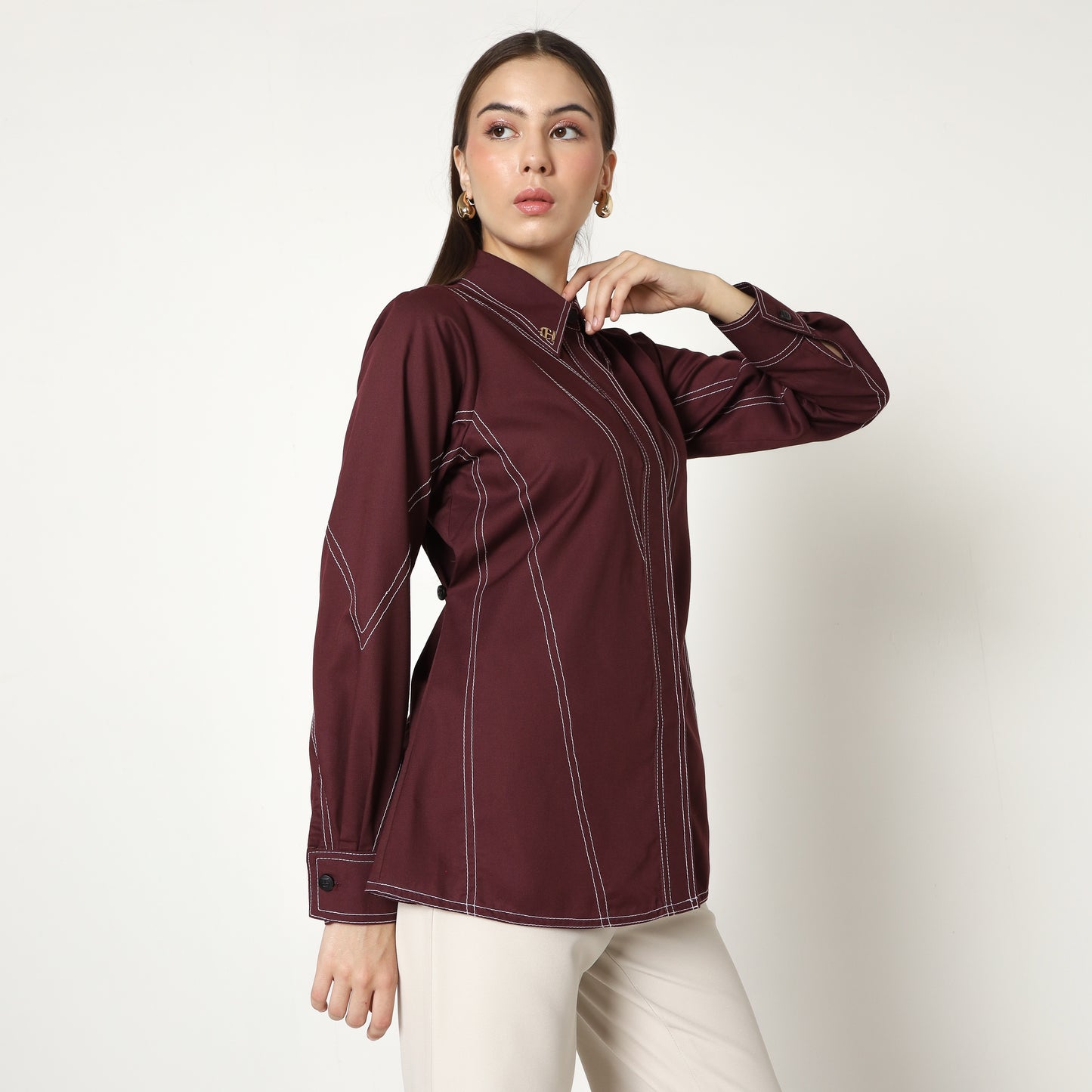 Chanté - Margo Shirt in Mahogany