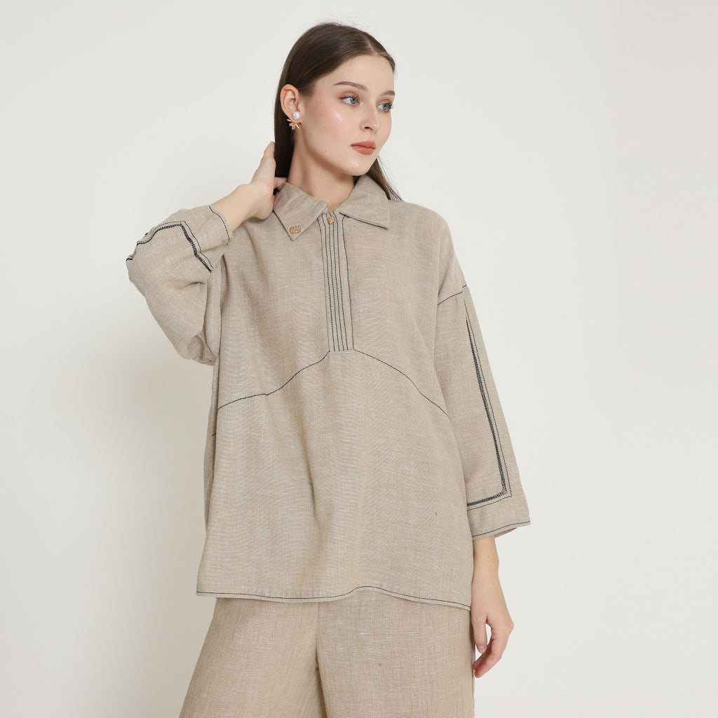 Chanté - Phoebe Blouse in Beige (Women Blouse)