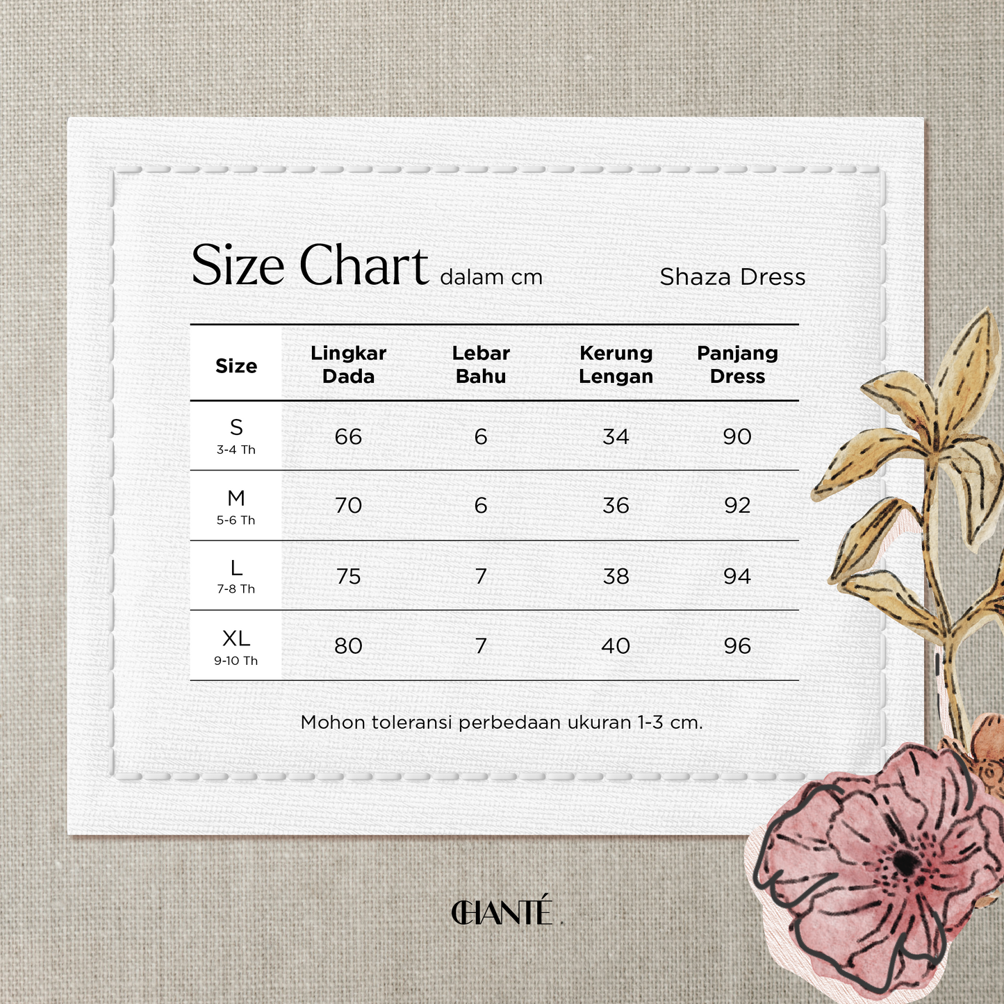 Chanté - Shaza Girl Dress in Mahogany