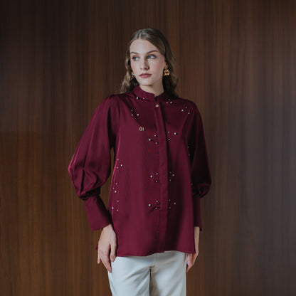 Chanté - Olea Shirt in Maroon