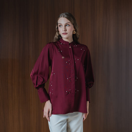 Chanté - Olea Shirt in Maroon